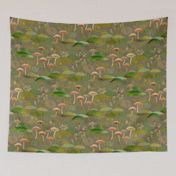 Item preview, Mushroom Moss Forest Woodlands designed and sold by Cecilia Mok.
