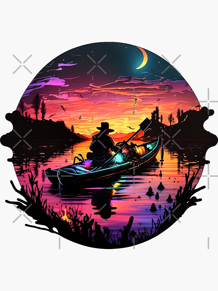 Kayak Fishing Stickers for Sale