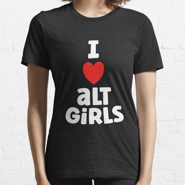 I Love Emo Girls Cute Goth Humor Alternative Aesthetic Essential T-Shirt  for Sale by SharpThreadZ