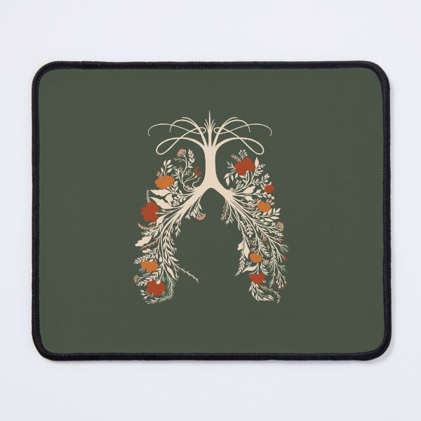 Item preview, lungs flowers drawing green background designed and sold by centlia.