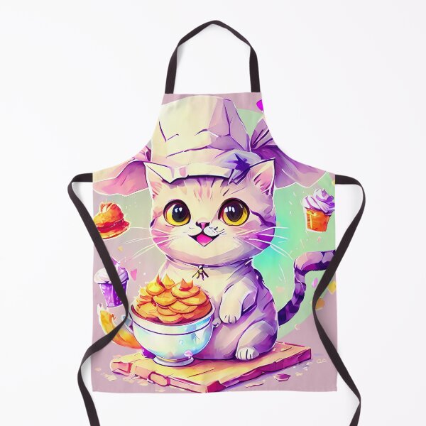 Item preview, Cute Cat Baker - Adorable Feline Chef with Sweet Treats Cat Miaw designed and sold by DC Low.