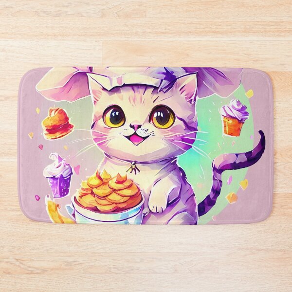Item preview, Cute Cat Baker - Adorable Feline Chef with Sweet Treats Cat Miaw designed and sold by DC Low.