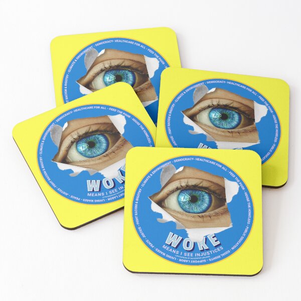 Item preview, PMD00893 Progressive Movement Designs Woke Eye design shows you are woke and support progressive policy goals for progressive Democrats Independents and Bernie Sanders supporters designed and sold by ProgressiveLeft.