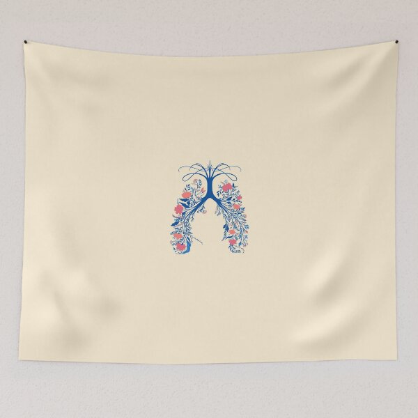 Item preview, lungs flowers drawing beige background designed and sold by centlia.