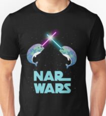 Nar-Kriege Narwhales Narwals Narwhals lustige Parodie mit Sternen speichern das Narwhals-Grafik-T-Shirt Unisex T-Shirt