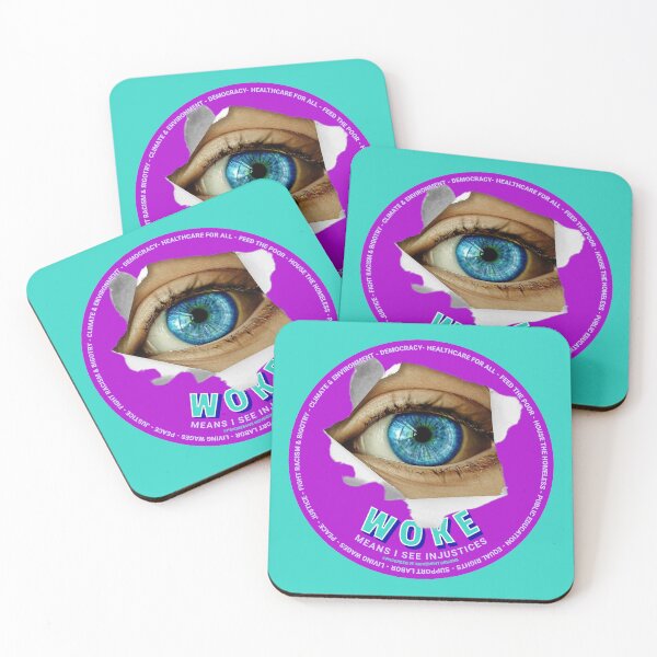 Item preview, PMD00894 Progressive Movement Designs Woke Eye design shows you are woke and support progressive policy goals for progressive Democrats Independents and Bernie Sanders supporters designed and sold by ProgressiveLeft.