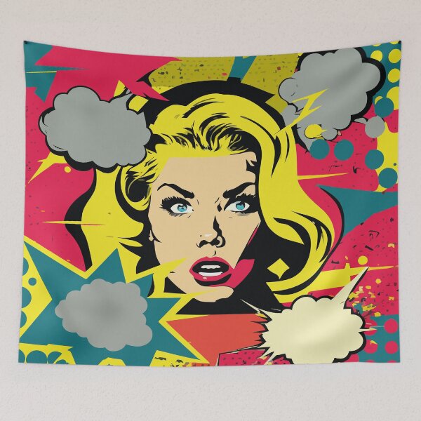 Item preview, Comic style woman face designed and sold by juancbp60.