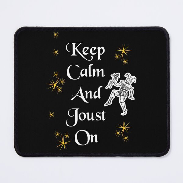 Item preview, 'Keep Calm and Joust On' Jester Funny Quote - Medieval Designs Collection designed and sold by Ridiculam Toga.