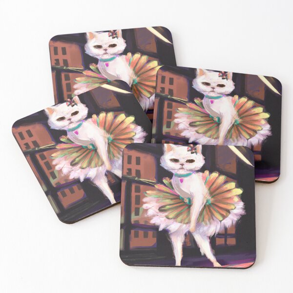 Item preview, Dancing White Cat designed and sold by Ashriyaas.