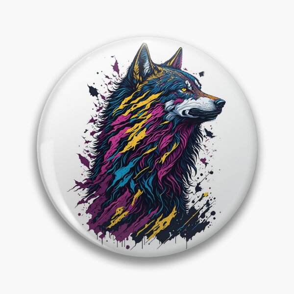 Item preview, Colorful Wolf - AI Generated designed and sold by Manos Ch.