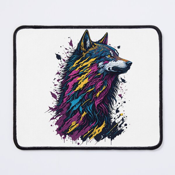Item preview, Colorful Wolf - AI Generated designed and sold by Manos Ch.