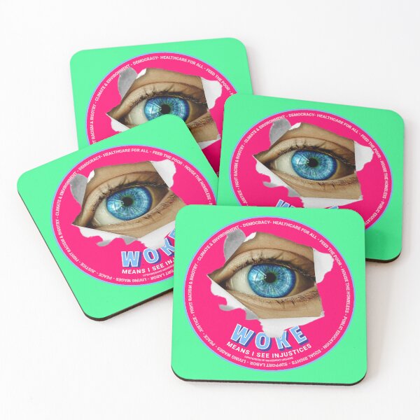 Item preview, PMD00895 Progressive Movement Designs Woke Eye design shows you are woke and support progressive policy goals for progressive Democrats Independents and Bernie Sanders supporters designed and sold by ProgressiveLeft.