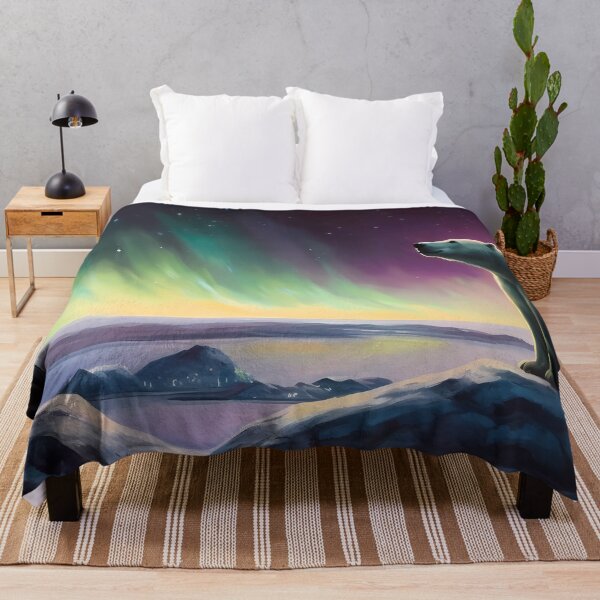 Item preview, Observing the aurora borealis with a white polar bear companion designed and sold by SingularityGeek.