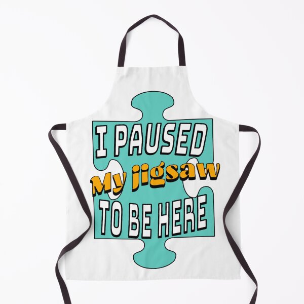 Item preview, I paused my jigsaw puzzle enthusiast designed and sold by MiowandMolly.
