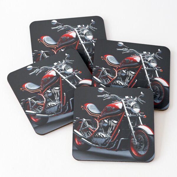 Item preview, Chrome and Red Motorcycle 2 - Sleek and Stylish designed and sold by StrictlyDesigns.