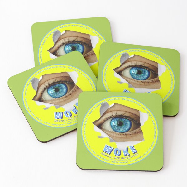 Item preview, PMD00896 Progressive Movement Designs Woke Eye design shows you are woke and support progressive policy goals for progressive Democrats Independents and Bernie Sanders supporters designed and sold by ProgressiveLeft.