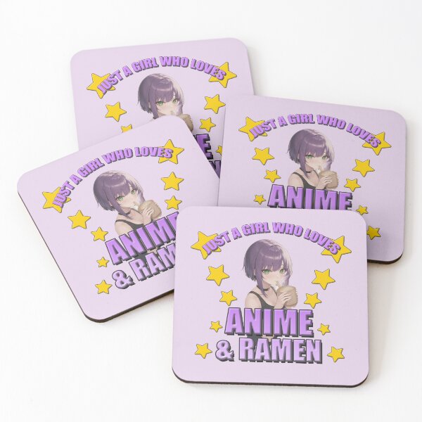 Item preview, Just A Girl Who Loves Anime And Ramen  - Cute Anime, Cute Japan, Retro Japan , Funny Senpai, Weaboo Gift, Funny Otaku designed and sold by Noodle Doodle.
