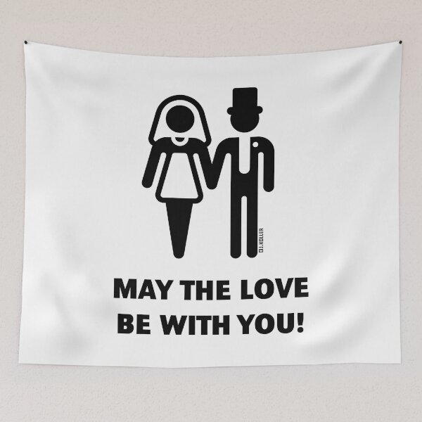 Item preview, May The Love Be With You! (Wedding / Marriage / Black) designed and sold by MrFaulbaum.