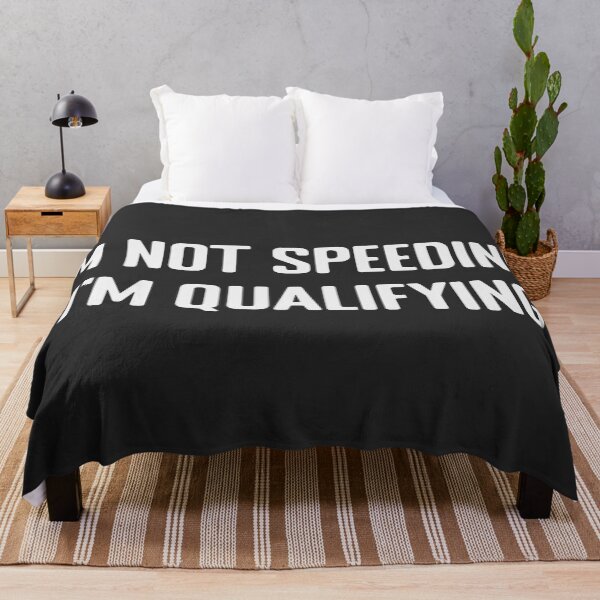 Item preview, I'm not speeding, I'm qualifying Funny Bumper and Funny motorcycle Sticker designed and sold by thesmokeydogs.