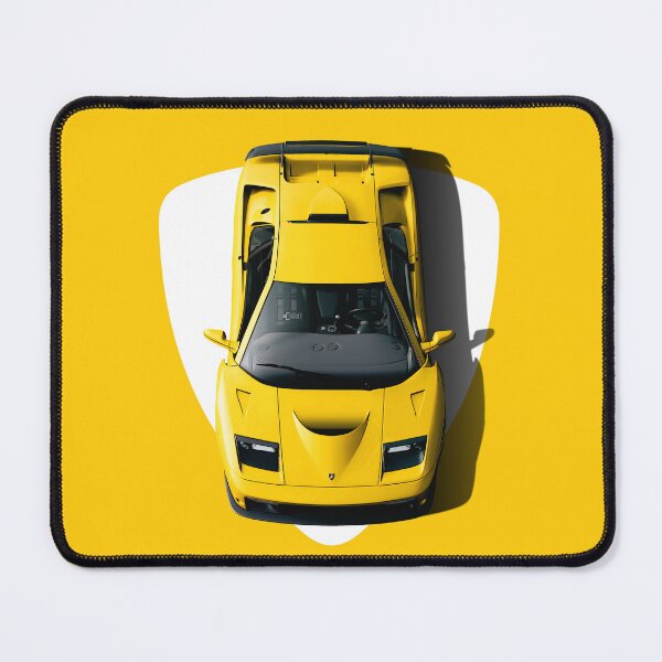 Item preview, Top view of 1990s Retro Italian v12 Supercar - Yellow designed and sold by ApexFibers.