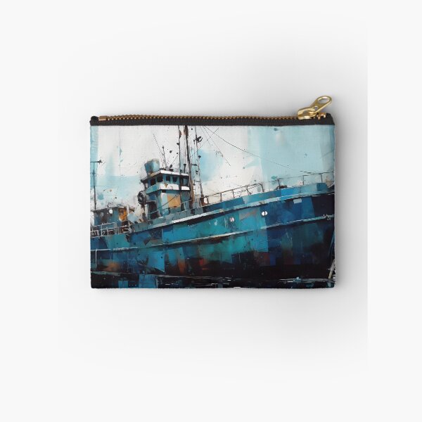 Item preview, Stranded fishing boat in a distressed style designed and sold by SingularityGeek.
