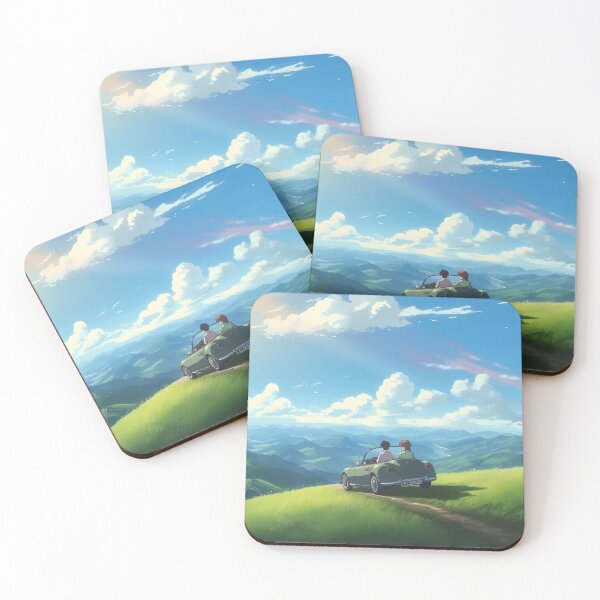 Item preview, Traveling in an electric car with my partner through green meadows in a beautiful landscape designed and sold by SingularityGeek.