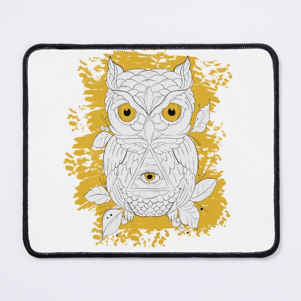 Item preview, Gold Owl Bird Leaves designed and sold by hemp3x.