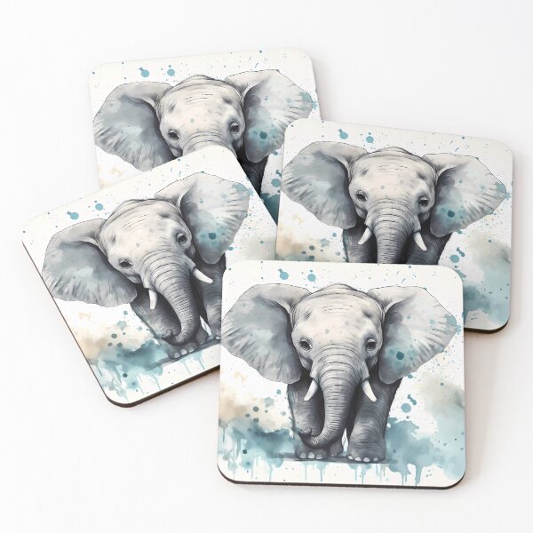 Artikelvorschau, Stunning watercolor elephant marching forward entworfen und verkauft von SingularityGeek.