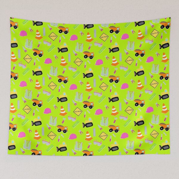 Item preview, Construction Worker Safety JW LDC Mug Notebook DRC Hard Hat Vest Safety Cone Glasses on Hi Viz Green designed and sold by RegalitosParaTi.