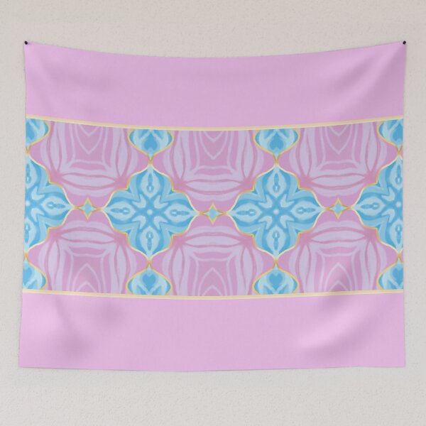 Item preview, abstract pinkshades blue flower  designed and sold by Pokomon.