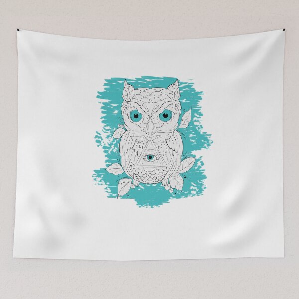 Item preview, Blue Owl Bird Eyes designed and sold by hemp3x.