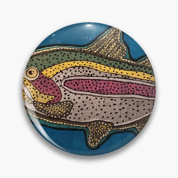Rainbow Trout Pins and Buttons for Sale