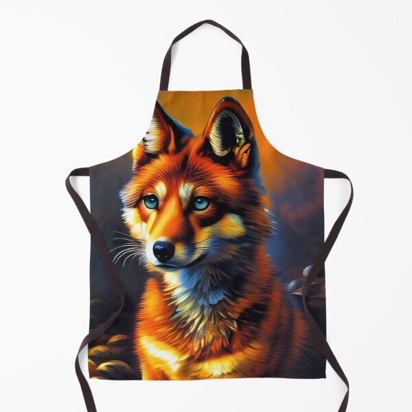 Artikelvorschau, Rotfuchs-Porträt, Impasto, KI-generierte Kunst entworfen und verkauft von ACC .