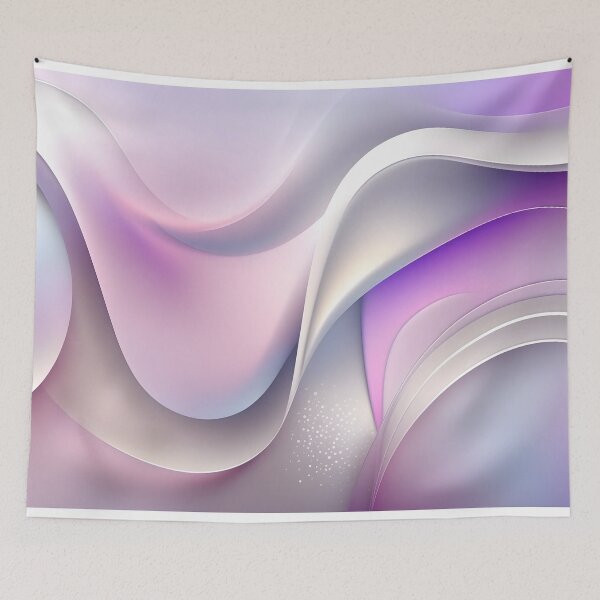 Item preview, Holographic neon curved wave in motion. Purple wallpaper background. Holographic gradient designed and sold by anytka.