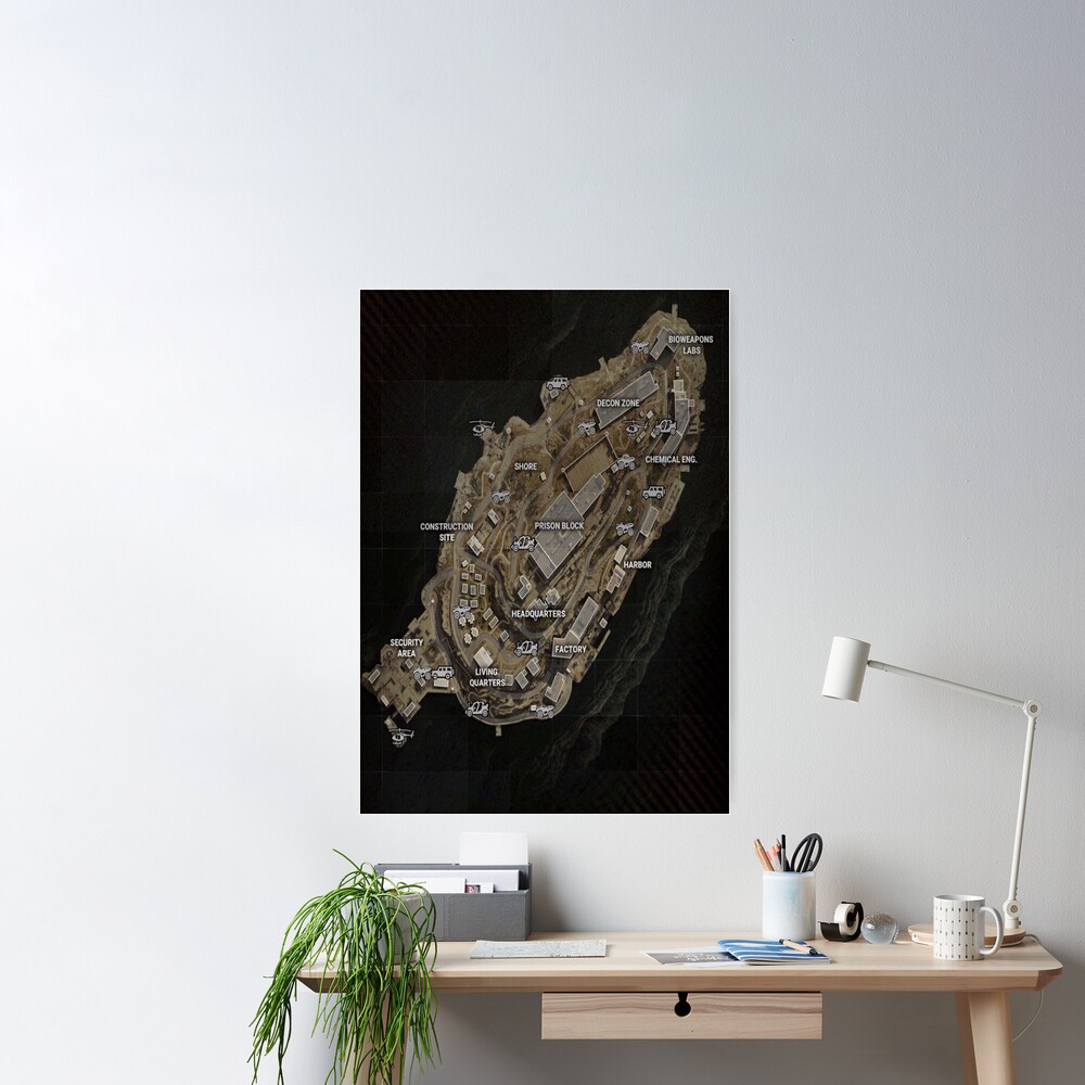 Rebirth island Map - Al Mazrah Map - Ashika island Map Poster for Sale by  jaggyboy