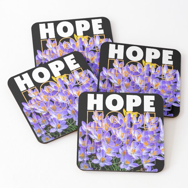 Item preview, HOPE BY YANNIS LOBAINA Purple  and Yellow flowers, first signs of spring!  designed and sold by Yannis Lobaina Art .