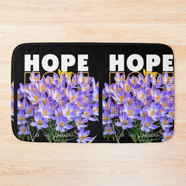 Item preview, HOPE BY YANNIS LOBAINA Purple  and Yellow flowers, first signs of spring!  designed and sold by Yannis Lobaina Art .