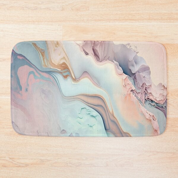 Item preview, Liquid abstract marble painting background print with a rose blue-gray gold glitter texture designed and sold by anytka.