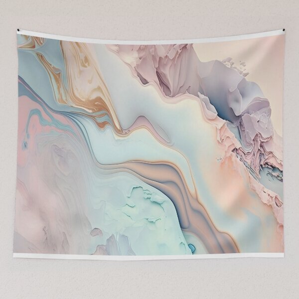 Item preview, Liquid abstract marble painting background print with a rose blue-gray gold glitter texture designed and sold by anytka.
