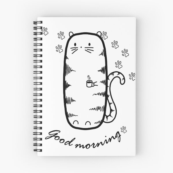 Item preview, Small/ Cute/ Funny/ Fantasy/ Creature/ Cat sitting and drinking coffee/ tea in the morning designed and sold by Terrafilli.