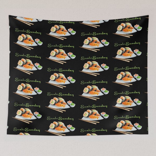 Item preview, Sushi Sunday (on Black) designed and sold by epinkb.