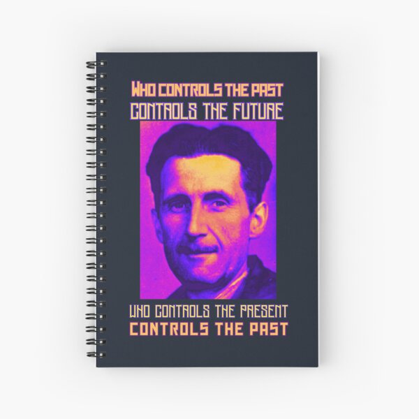 Item preview, George Orwell portrait and quote: Who controls the past controls the future... designed and sold by artbleed.