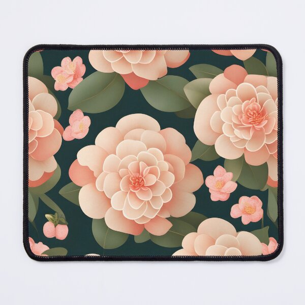 Item preview, Pink and Green Camellia Flowers Floral Patterns designed and sold by Wonder Of Light.