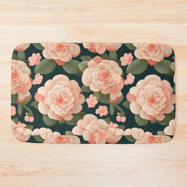 Item preview, Pink and Green Camellia Flowers Floral Patterns designed and sold by Wonder Of Light.