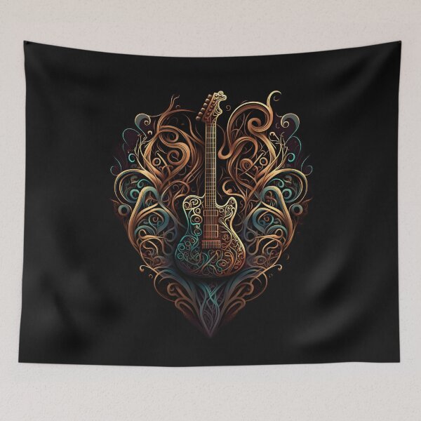 Item preview, Guitar Heart Shaped Band Design designed and sold by EternalDelight1.