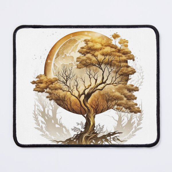 Item preview, Golden tree with moon designed and sold by Aliaksandr Kudlakou.
