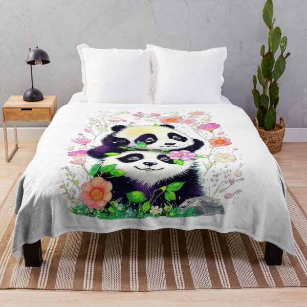 Item preview, Two Funny Pandas in Flowers - Cute Animal Graphic designed and sold by Vlad-Nik001.