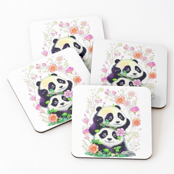 Item preview, Two Funny Pandas in Flowers - Cute Animal Graphic designed and sold by Vlad-Nik001.