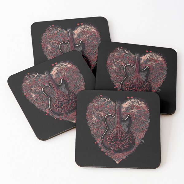 Item preview, Electric Guitar Heart Shaped Band Design designed and sold by EternalDelight1.
