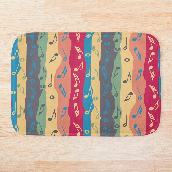 Item preview, Colorful Music Note Stripes Pattern designed and sold by BartholGraphics.